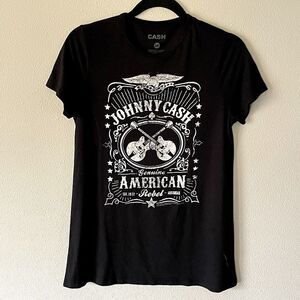 NWOT Johnny Cash Black and White T-Shirt. Size Large.